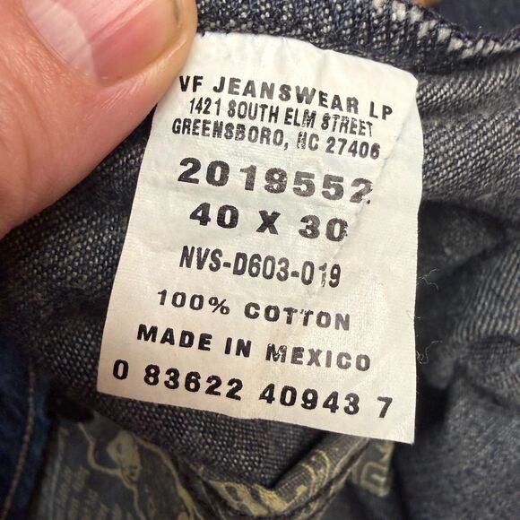 Lee Buddy Lee Lawton Dungarees Jeans Mens 40x30 Blue Distressed Vintage - Picture 7 of 12